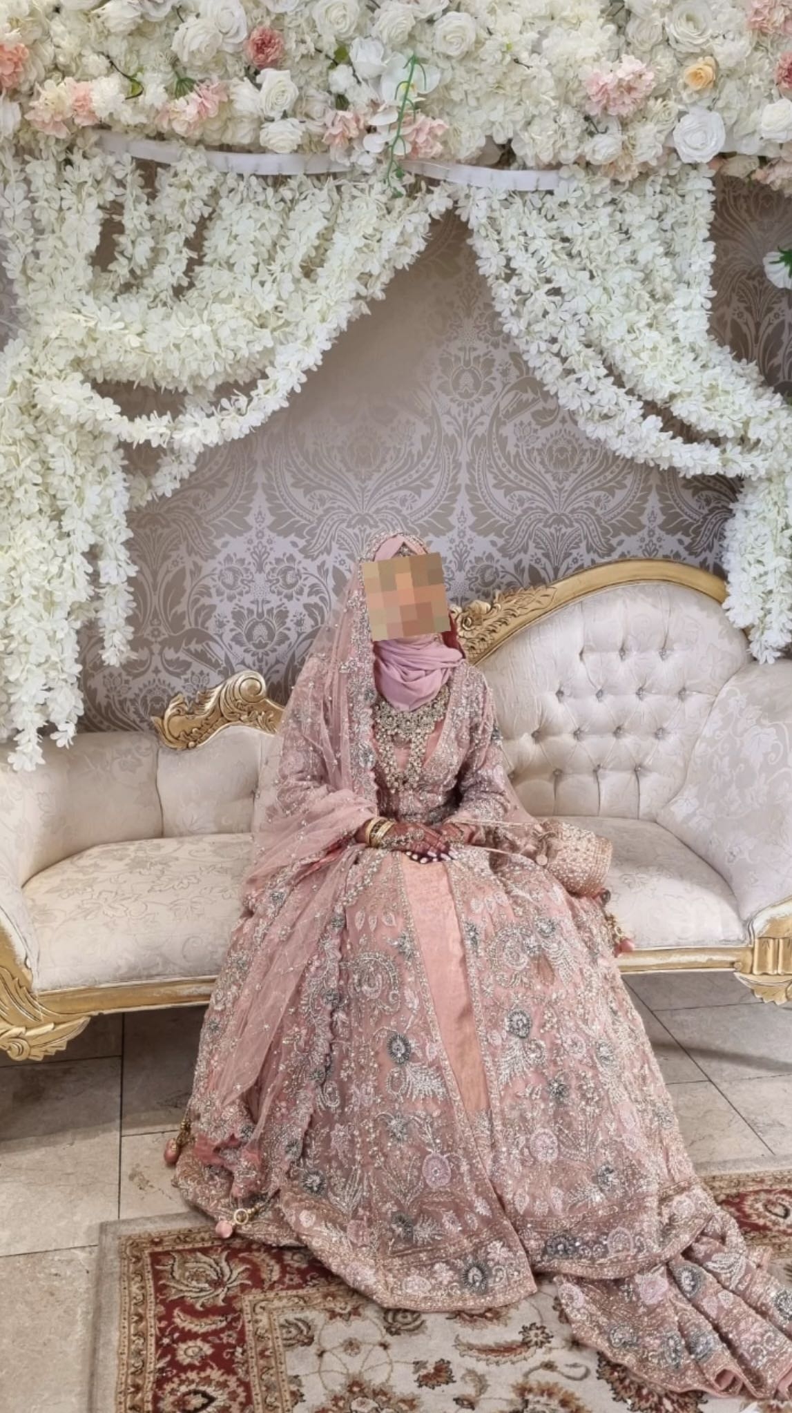 MONGAS Asian Bridal Lehenga Pakistani Wedding Dress Pink